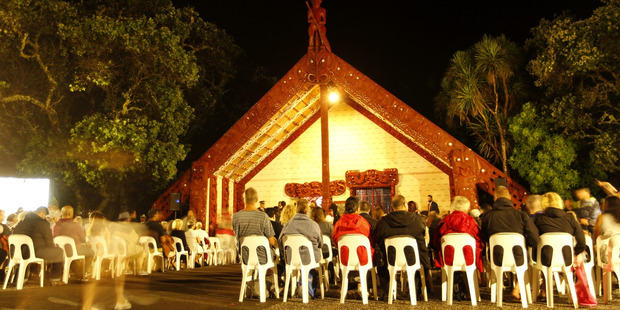 Dawn service at the Waitangi Treaty Grounds. Photo / Michael Craig
