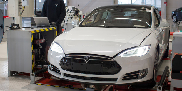 Tesla's Model X sedan. Photo / Bloomberg
