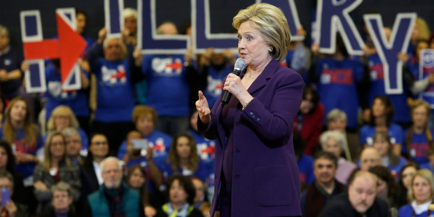 Iowa officials have confirmed Hillary Clinton has won narrowly against Bernie Sanders on the Democrat side. Photo / AP