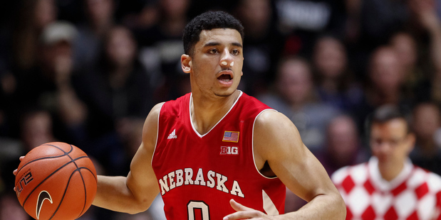 Tai Webster #0 of the Nebraska Cornhuskers brings the ball up court during the game against the Purdue Boilermakers. Photo / Getty Images.