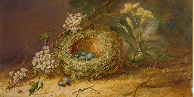 Bird's Nest by English-born animal and landscape painter William Dexter. Photo / Supplied via Cordy's catalogue