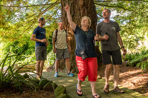 International race directors Michel and Catherine Poletti check out the Rotorua sights as part of their visit to see the Tarawera Ultramarathon. Photo / Kurt Matthews