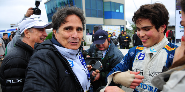 Pedro Piquet with his father Nelson Piquet. Photo / Duda Bairros