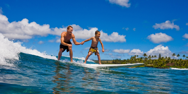 The surf's always up somewhere on the islands. Photo / Supplied
