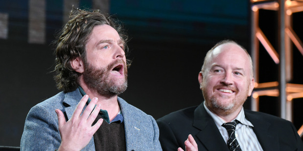 Zach Galifianakis and his mentor on Baskets, Louis C.K. (AP)