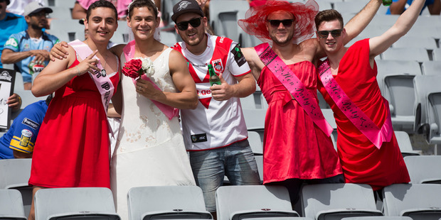 Fans are in good spirits following the win. Photo / Brett Phibbs