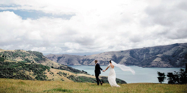 Love match: The author and his brand new bride. Picture / Susannah Blatchford Photography