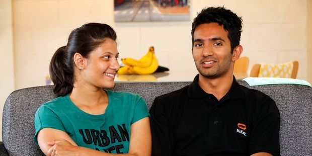 WELCOMED: Pranathi Manoj with husband Manoj Mohan from India are among recent migrants who chose to live and work in Whangarei.PHOTO/JOHN STONE