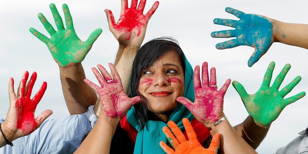 RJ Payal helps lend a hand. Photo / John Borren