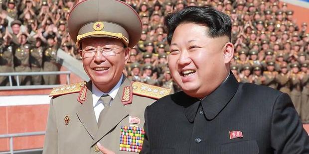 Kim Jong Un with his military chief Ri Yong Gil. Photo / AFP