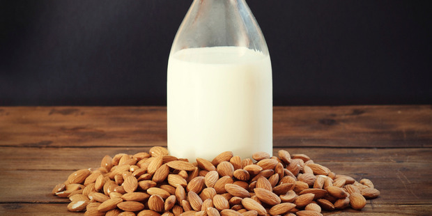 Almond milk often contains added sugars and / or oils to improve its taste and texture which really just makes it sugary water. Photo / iStock