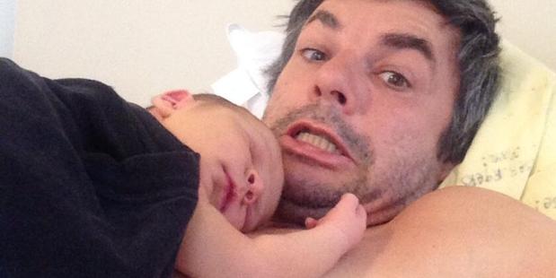 Marcus Lush with his oldest son Tracker. He named his new son Denver after watching a rerun of American Ninja Warrior.
