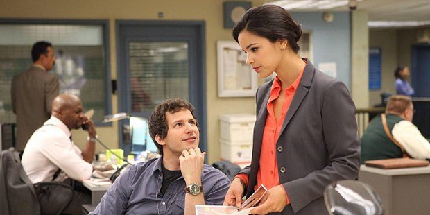 Actress Melissa Fumero in a scene from Brooklyn Nine-Nine.