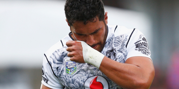 Warriors centre Konrad Hurrell was served with his third "concerning act' notice by the NRL match review committee. Photo/Getty