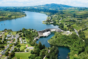 Mighty River Power's Karapiro hydro power station.