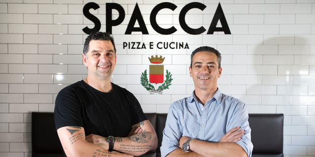 Head chef, Gaetano Spinosa and owner Gino Buonocore at new Italian restaurant, Spacca. Photo / Nick Reed