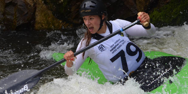 Mount Maunganui's Claudia Paterson was the only Kiwi to podium at the Australian Open canoe slalom championships. PHOTO/GORDON RAYNER