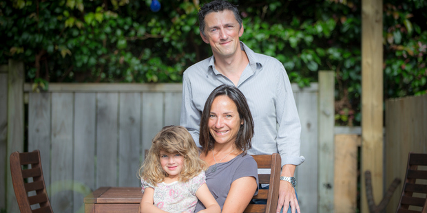 Professor Dimitri Leemans, Francoise Duperoux and Margaux, 5, plan to leave New Zealand because 13-year-old Peter had his residency declined. Photo / Michael Craig