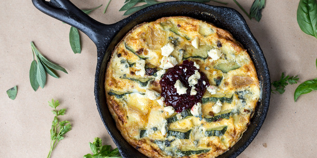 Kamokamo frittata. Photo / Michael Craig.