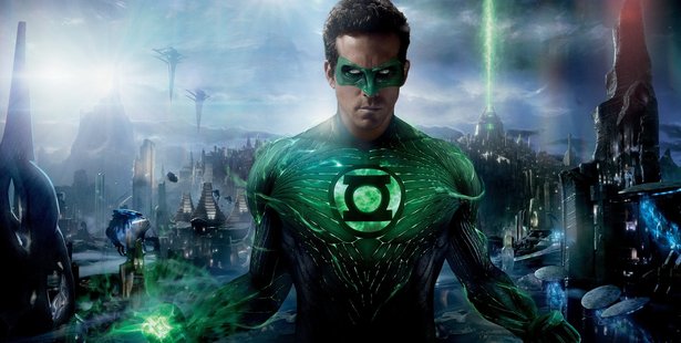Ryan Reynolds in the film the Green Lantern.