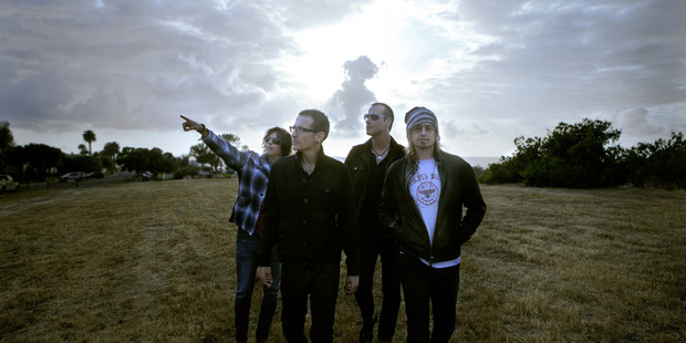 Stone Temple Pilots with temporary singer Chester Bennington, who has left to focus on fronting Linkin Park.