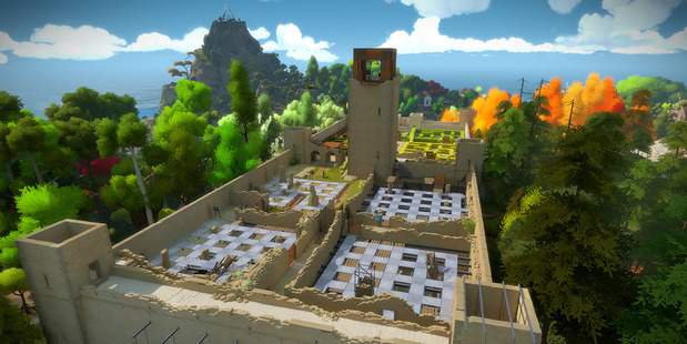 A scene from the Playstation 4 game The Witness.