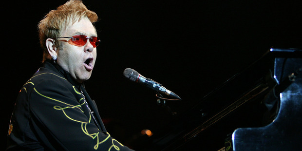 English pop/rock singer, composer, pianist, Elton John plays in concert at Auckland's Vector Arena. Photo / File