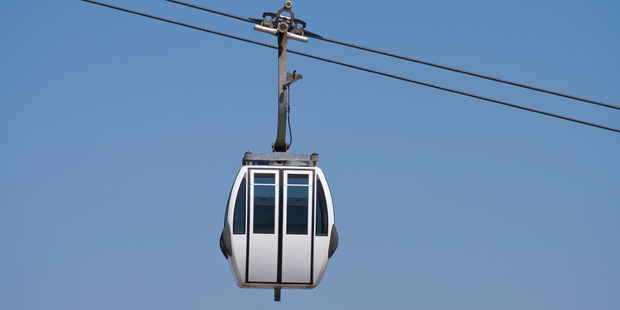 Four people spent several hours stuck in the cable car. Photo / iStock