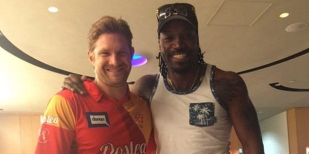 Shane Watson and Chris Gayle appear to have overcome their bad blood ahead of their Indian Premier League campaign with the Royal Challengers. Photo/cricket.com.au