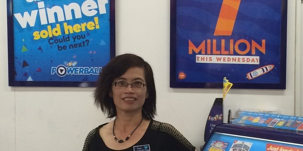 Another big win has been notched up for Linda Zeng of Tauranga downtown's AJ's Lotto. Photo/supplied.
