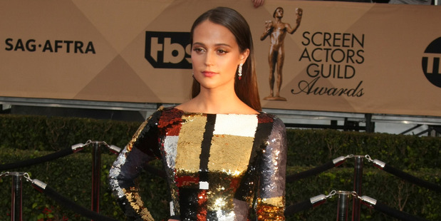 Best actress nominee Alicia Vikander will walk away with a goodie bag including a breast lift and a sex toy. Photo / Splash