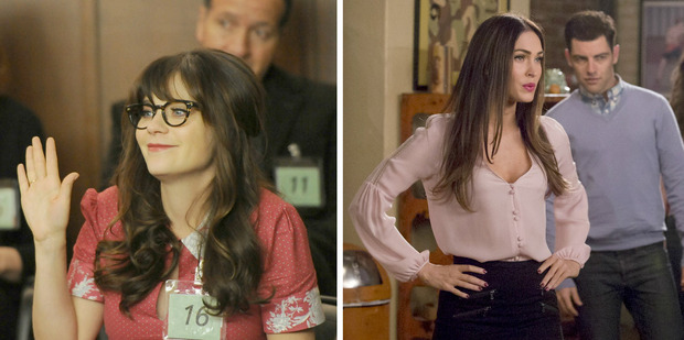 Jess (a pregnant Zooey Deschanel) attends jury duty and Reagan (Megan Fox) moves in. Photo / Ray Mickshaw, Fox