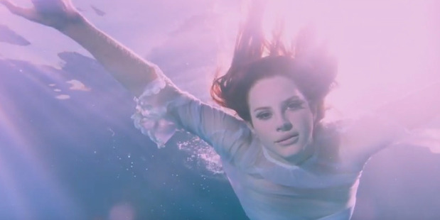 Lana Del Rey in a scene from her Freak music video.