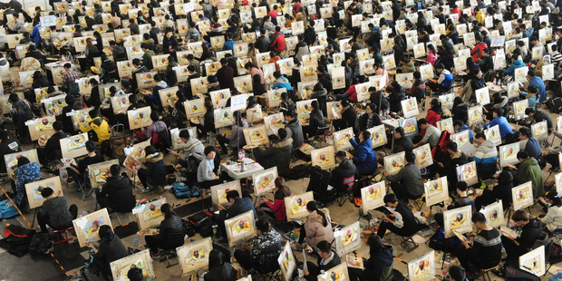 Nearly 7000 students take part in the college entrance exam. Photo / Getty