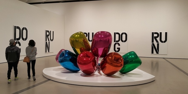 Jeff Koons' Tulips at the Broad Musuem. Photo / Chris Lynch