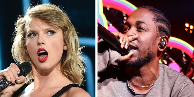 Taylor Swift and Kendrick Lamar lead this year's Grammy nominations. Photo / AP