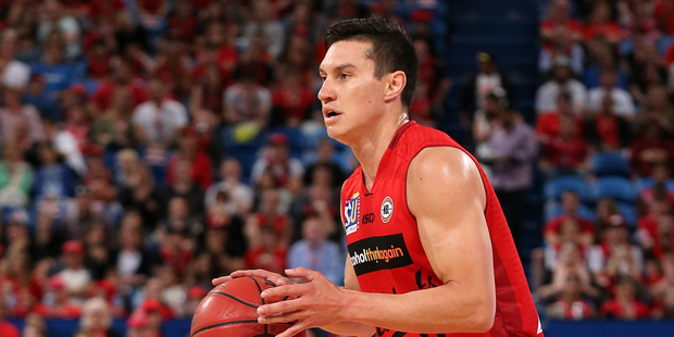 Jarrod Kenny playing for the Perth Wildcats. Photo / Getty Images