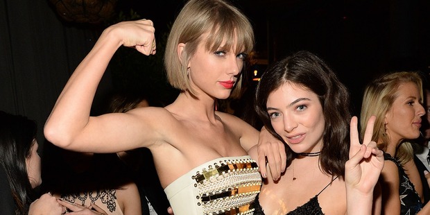 Taylor Swift and Lorde attend the Republic Records Grammy celebration. Photo / Getty Images