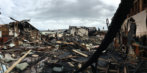 Westland High School suffered extensive damage in the fire. Photo / Supplied