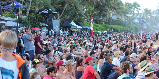 Crowd at the Pipeline Masters. Photo / Grant Bradley