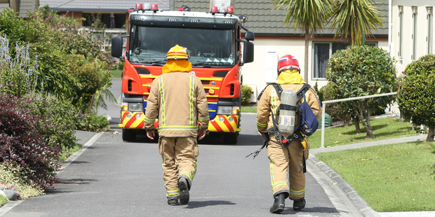 Firefighters were called when contractors working at Pyes Pa cut through a gas main. Photo/John Borren