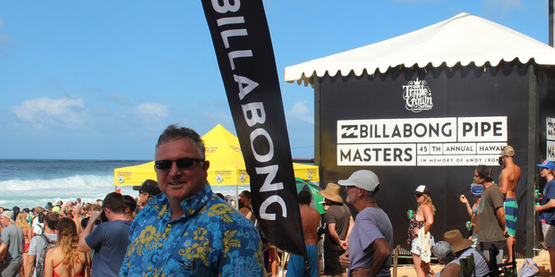 Grant Bradley at the Pipeline Masters in Hawaii.