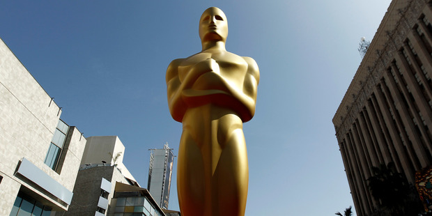 An Oscar statue on the red carpet. Photo / AP