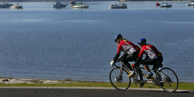 Taking a ride along Omokoroa Beach. Photo / NZME.