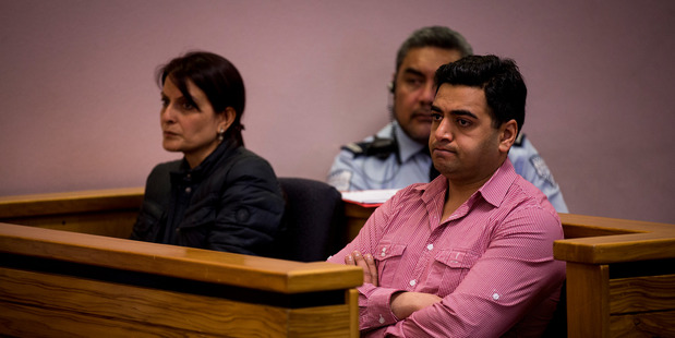 Joti Jain (left) and Rajwinder Grewal being sentenced in the Auckland District Court last year. Photo / Dean Purcell