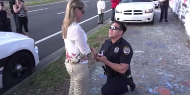 Officer Hickey's proposal was considered vandalism by some commentators. Photo / Gainesville Police Department