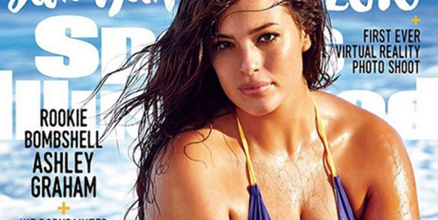 Ashley Graham is the second plus-sized model featured in Sports Illustrated's swimsuit edition.