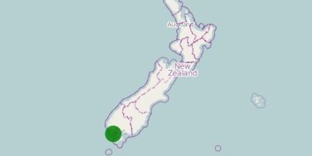 A map showing the quake location. Photo: www.geonet.org.nz