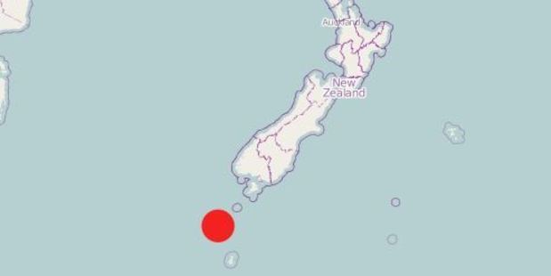 Map showing the quake location. Photo / www.geonet.org.nz