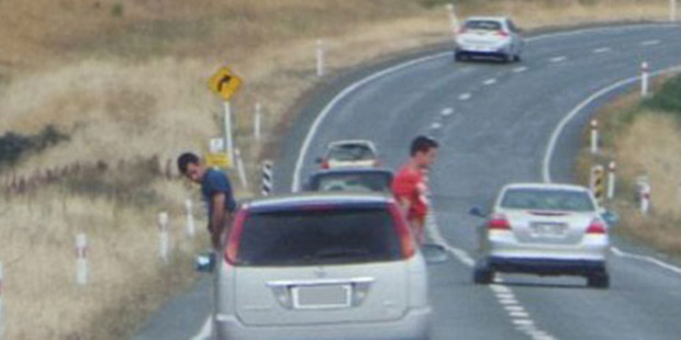 Tourists were shocked to see this while driving in Southland. Photo / Angela Chilton